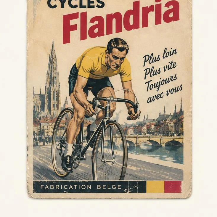 Cycles Flandria Advertising Card