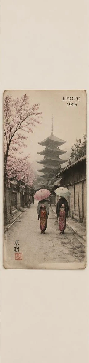 Kyoto Pagoda, Hand-Tinted Photograph