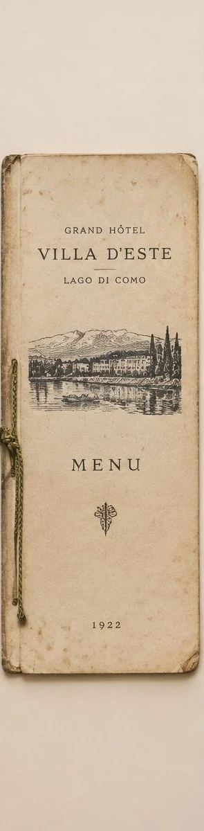 Lake Como Hotel Luncheon Menu